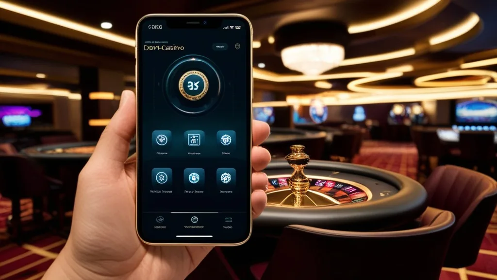 Smartphone displaying an accessible mobile casino interface with clear navigation